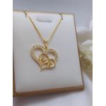 Colar Mãe Com Pedras Banhado a Ouro