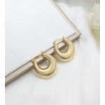 Argola Anelada Banhada a Ouro