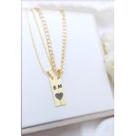 Conjunto De Correntes Personalizada Para Casal Banhada a Ouro
