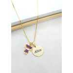 Colar Personalizado Com Pingente Menino (a) Cravejado em Zircônias Banhado a Ouro