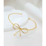 Bracelete Laço Banhado a Ouro