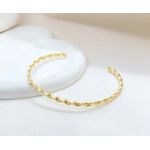 Bracelete Banhado a Ouro 2 Fios Torcidos