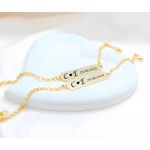 Conjunto 2 Pulseiras Adulto Banhadas a Ouro 18k Personalizadas