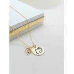 Colar Personalizado Infantil Gravado a Laser a Banhado a ouro 