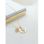 Colar Personalizado Infantil Gravado a Laser a Banhado a ouro 
