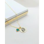 Colar Personalizado Infantil Gravado a Laser a Banhado a ouro 