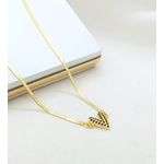 Choker Fita 2mm Com Coração Cravejado Esticadinho