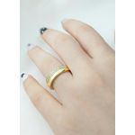 Anel Cravejado Com Zircônias e Banhado à Ouro