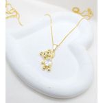 Colar Ursinho Zircônia Banhado a Ouro