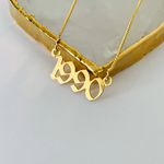 Colar Data Banhado a Ouro