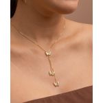 Colar Borboletas Banhado a Ouro 