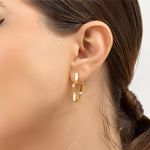 Brinco Argola Banhado a Ouro Estrela 