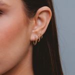 Trio Argola Redonda Bolinhas Banhado a Ouro 