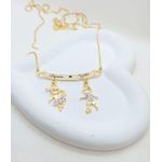 Colar Canga Banhado a Ouro Com Até 4 Pingentes e Nomes