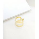 Anel Ajustável Duplo Banhado à Ouro 