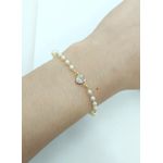 Pulseira Pérolas Banhada a Ouro 