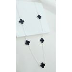 Colar Trevo Banhado a Prata 