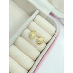 Brinco De Gota Pequeno Com Zircônias Banhado à Ouro