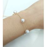 Pulseira Pérolas Banhada a Ouro