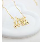 Colar Personalizado Nome Vovó Com Até 5 Pingentes Banhado a Ouro 