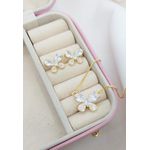 Conjunto Colar e Brinco Borboleta Zircônias Banhado a Ouro 