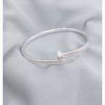 Bracelete Prego Banhado a Prata 