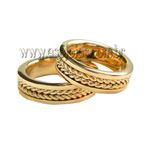 Aliança de casamento ou noivado série correntes em ouro largura 7,0 mm