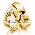Aliança Fantástica ouro amarelo 18K de casamento ou noivado largura 5,0mm