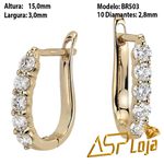 Brinco Argola de Diamante em Ouro Amarelo 18k