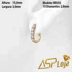 Brinco Argola de Diamante em Ouro Amarelo 18k