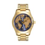 RLG-3980-Relógio Michael Kors Feminino Layton Cristal Dourado MK6243-4AI Mapa Mundi