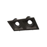 Spot Recuado Duplo Preto Para Dicroica Mr16 Led Medidas 20x10cm (sem Lâmpadas)