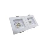 Spot Recuado Duplo Branco Para Mini Dicroica Mr11 Led Medidas 07 x 14cm