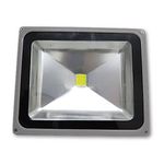 Refletor Holofote Led 50w Cinza Branco Quente a Prova D' água