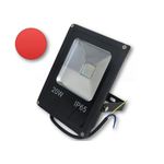 Refletor Holofote De Led 20w Vermelho a Prova D'agua