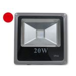 Refletor Holofote De Led 20w Cinza - Vermelho a Prova D'água