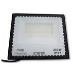 Mini Refletor Holofote De Led 200w Branco Frio a Prova D'água