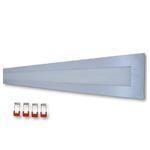 Luminária Painel Plafon Led 32w Retangular Embutir 12x122cm Branco Morno