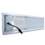 Luminária Painel Plafon Led 32w Retangular Embutir 12x122cm Branco Morno