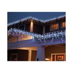 Cascata Sequencial 400 Leds Fio Branco 10 Metros Branco Frio 220v