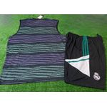 Conjunto Treino Regata + Short Real Madrid 23/24 Verde/roxo