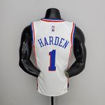 NBA Jersey Philadelphia 76ers HARDEN #1 Branca - Especial 75 Anos