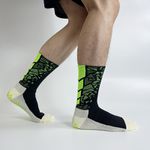 MEIA ANTIDERRAPANTE NK PERFORMACE PRETA/VERDE