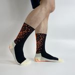 Meia Antiderrapante Nk Performance Laranja/Preta