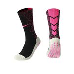 Meia Antiderrapante Nk Performance Rosa/Preto