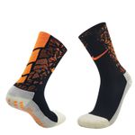 Meia Antiderrapante Nk Performance Laranja/Preta