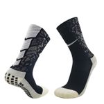 Meia Antiderrapante NK Performance Preta/Branca com detalhes