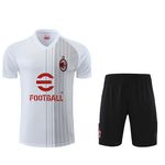 Conjunto De Treino AC Milan 2023 Camisa + Short - Branco/preto