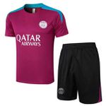 Conjunto Treino Camisa E Short PSG 2024/25 - Roxo