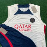 Conjunto De Treino Paris Saint-Germain 23/24 Regata + Short - Masculino Bege/azul 